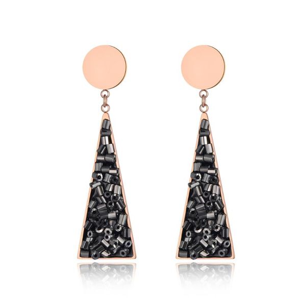 new stainless steel geometric triangle earrings jewelry rose gold black shining crystal women dangle earrings je19112, Silver
new stainless steel geometric triangle earrings jewelry rose gold black shining crystal women dangle earrings je19112, Silver