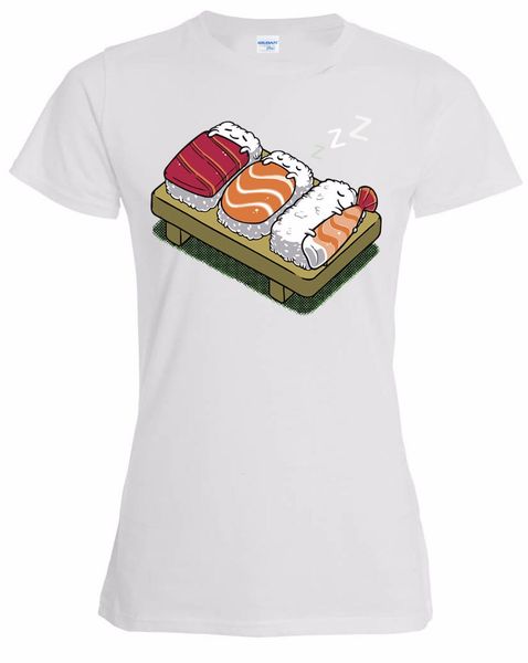 2019 cotton brand clothing o-neck short sleeve sleeping sushi japan culture cute art artwork white women clothing tee shirt
2019 cotton brand clothing o-neck short sleeve sleeping sushi japan culture cute art artwork white women clothing tee shirt
