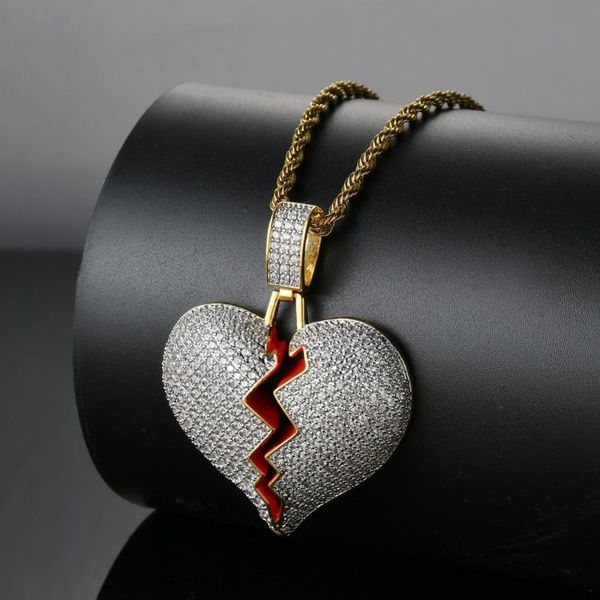 pendant necklaces hip hop necklace copper micro-zircon heart-shaped jewelry for couple gift, Silver
pendant necklaces hip hop necklace copper micro-zircon heart-shaped jewelry for couple gift, Silver