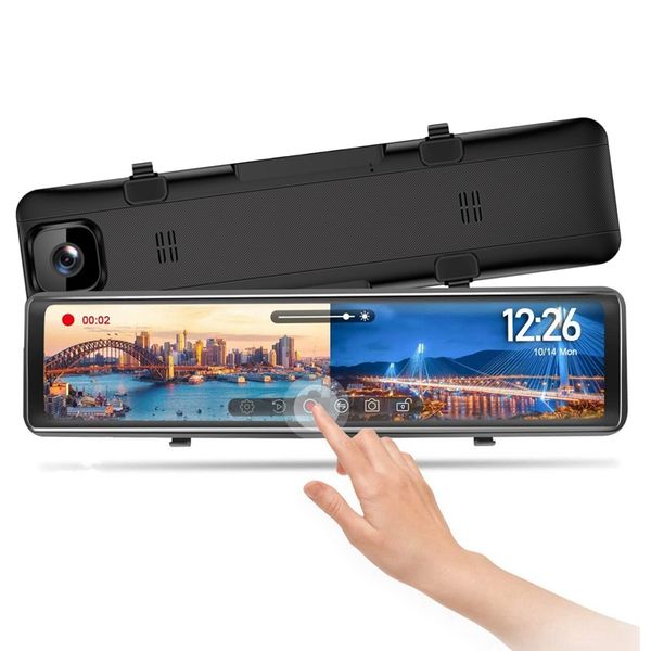 12 inch car dvr 2k stream media dash cam contact touch screen dash camera dual lens rearview mirror driving recorder
12 inch car dvr 2k stream media dash cam contact touch screen dash camera dual lens rearview mirror driving recorder