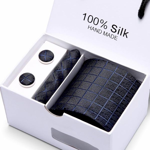 new classic mens ties polyester jacquard 7.5 cm 100% silk tie stripe handkerchief cuffink necktie set gravat wedding party gift, Black;gray
new classic mens ties polyester jacquard 7.5 cm 100% silk tie stripe handkerchief cuffink necktie set gravat wedding party gift, Black;gray