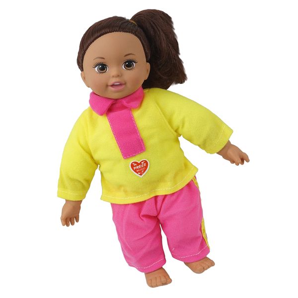 12'' lovely girl doll with clothes, can cry and laugh, great for kids sleeping toys (yellow clothes
12'' lovely girl doll with clothes, can cry and laugh, great for kids sleeping toys (yellow clothes