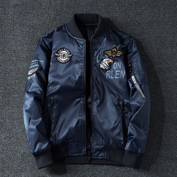 men's double-sided wear jacket coat 2020 spring new european style air force one flight suit men's casual thick, Black;brown
men's double-sided wear jacket coat 2020 spring new european style air force one flight suit men's casual thick, Black;brown