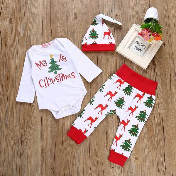 clothing sets 3pcs christmas baby boy girl clothes set infant toddler long sleeve romper pants and headband outfits, White
clothing sets 3pcs christmas baby boy girl clothes set infant toddler long sleeve romper pants and headband outfits, White