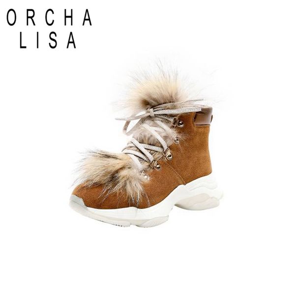 orcha lisa women fur snow winter's warm platform ankle boots cow suede round toe lace up cross-tied flat with size 35-39 winter, Black
orcha lisa women fur snow winter's warm platform ankle boots cow suede round toe lace up cross-tied flat with size 35-39 winter, Black