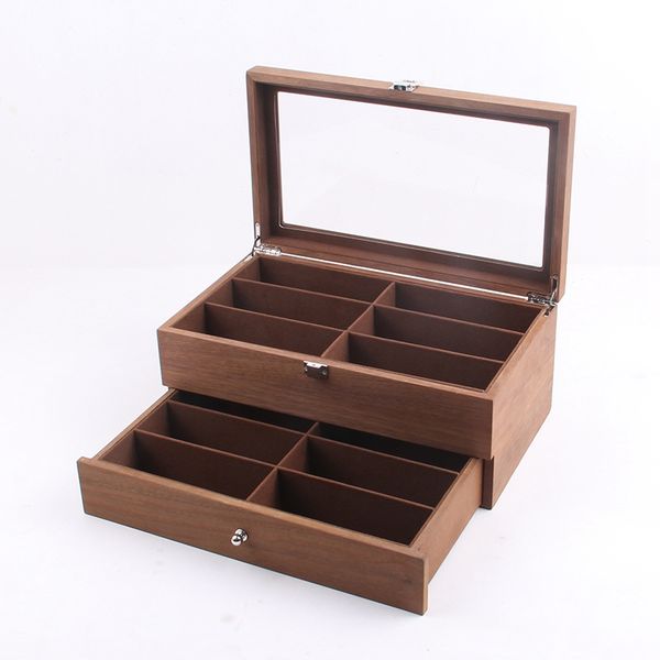 watch box, 12-slot wooden case storage box with jewelry drawer for storage and display, Black;blue
watch box, 12-slot wooden case storage box with jewelry drawer for storage and display, Black;blue