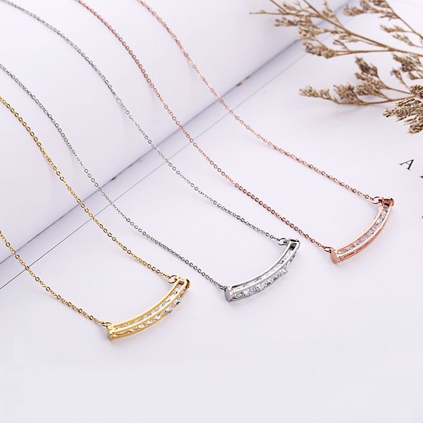 pendant necklaces ty38 zircon female titanium steel rose gold clavicle chain necklace jewelry, Silver
pendant necklaces ty38 zircon female titanium steel rose gold clavicle chain necklace jewelry, Silver