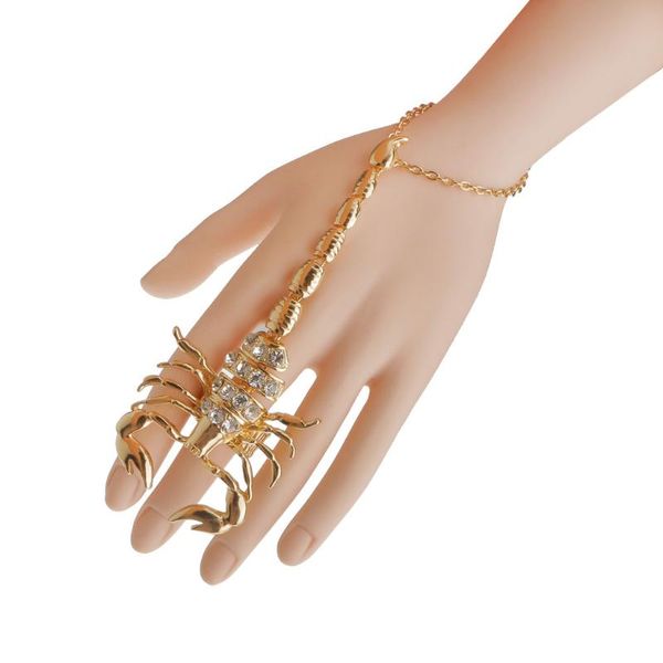 charm bracelets scorpion adjustable slave finger hand chain bracelet wrist jewelry gold color, Golden;silver
charm bracelets scorpion adjustable slave finger hand chain bracelet wrist jewelry gold color, Golden;silver