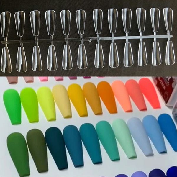 120pcs ballerina long coffin tips acrylic false nails tip nail art practice gel polish color display, Red;gold
120pcs ballerina long coffin tips acrylic false nails tip nail art practice gel polish color display, Red;gold