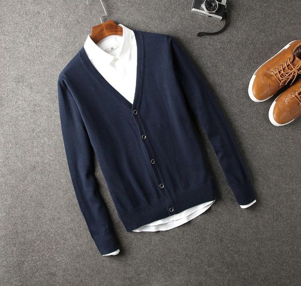 100% cotton button sweater men v-neck quality knit clothes black blue cardigan masculino winter pull homme hiver long003, White;black
100% cotton button sweater men v-neck quality knit clothes black blue cardigan masculino winter pull homme hiver long003, White;black