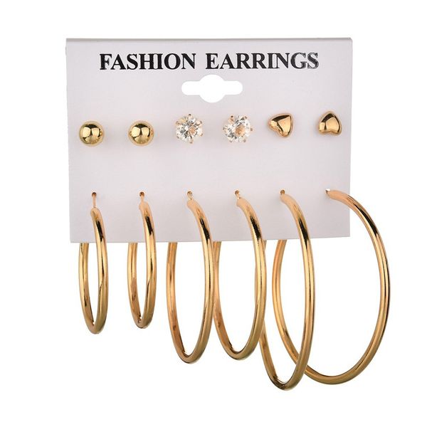 quality new gold 6 pairs/set acrylic stud earrings set gold color simulated pearl crystal stud earring for woman fashion jewelry
quality new gold 6 pairs/set acrylic stud earrings set gold color simulated pearl crystal stud earring for woman fashion jewelry