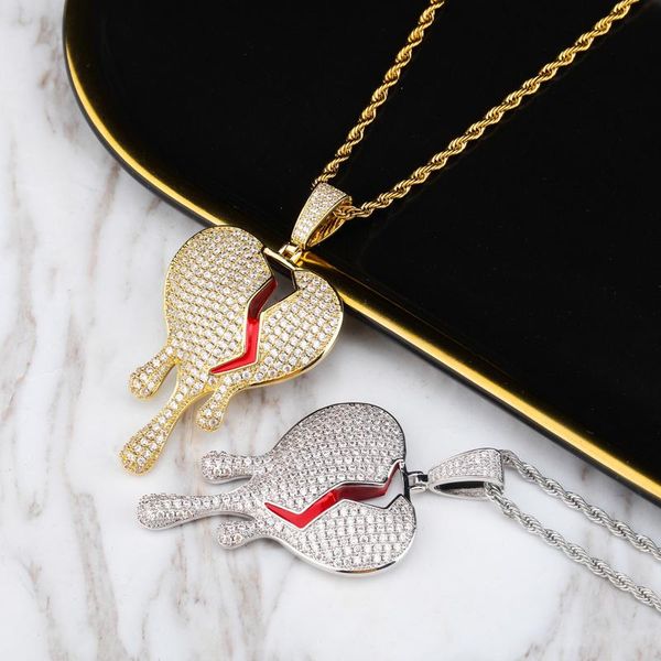 red oil drip heart necklace & pendant with 4mm tennis chain cubic zircon men's women hip hop jewelry, Silver
red oil drip heart necklace & pendant with 4mm tennis chain cubic zircon men's women hip hop jewelry, Silver