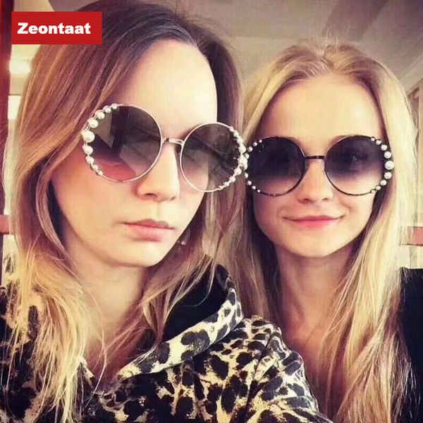 sunglasses ladies round fashion european and american trend temperament pearl embellished metal frame, White;black
sunglasses ladies round fashion european and american trend temperament pearl embellished metal frame, White;black