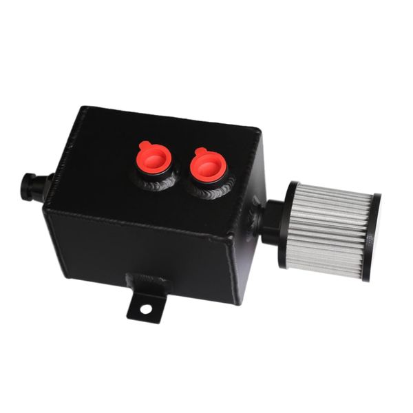 2l aluminum alloy baffled oil catch can breather tank w/ filter black
2l aluminum alloy baffled oil catch can breather tank w/ filter black