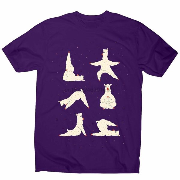 llama йога смешной милый мультфильм мужской футболки 
llama йога смешной милый мультфильм мужской футболки