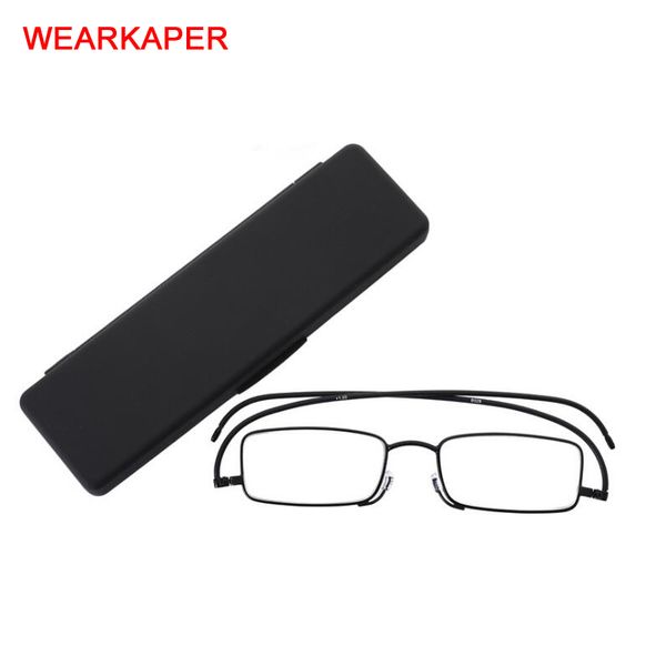 wearkaper 1.0 to 4.0 ultralight mini folding reading glasses women men alloy portable container presbyopia glasses with case, White;black
wearkaper 1.0 to 4.0 ultralight mini folding reading glasses women men alloy portable container presbyopia glasses with case, White;black