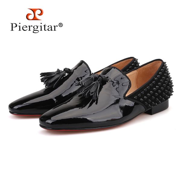 piergitar 2020 handmade men's luxury loafer spikes and tassel mixed designs red bottom shoes party and wedding men dress shoes, Black
piergitar 2020 handmade men's luxury loafer spikes and tassel mixed designs red bottom shoes party and wedding men dress shoes, Black