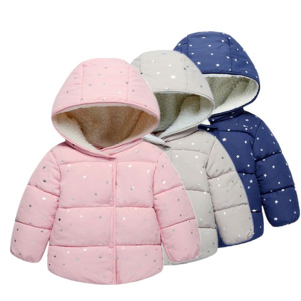 girl's clothes stars print hooded baby girl coat new stars cotton warm children's jacket children's clothing baby girl coat, Blue;gray
girl's clothes stars print hooded baby girl coat new stars cotton warm children's jacket children's clothing baby girl coat, Blue;gray