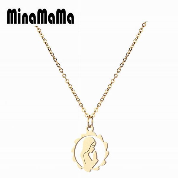 pendant necklaces fashion stainless steel holy virgin mary for women catholic prayer necklace jewelry, Silver
pendant necklaces fashion stainless steel holy virgin mary for women catholic prayer necklace jewelry, Silver