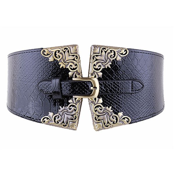 new lady women elastic waistband wide waist belt retro metal buckle faux leather red brown, Black;brown
new lady women elastic waistband wide waist belt retro metal buckle faux leather red brown, Black;brown