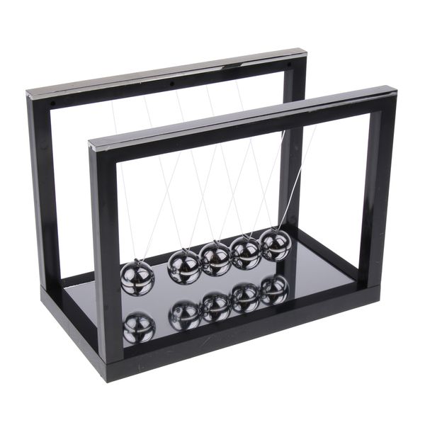 newton's cradle with mirror balance ball desk toy home office decor 
newton's cradle with mirror balance ball desk toy home office decor