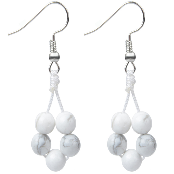 dangle & chandelier fyjs unique silver plated 8 mm round beads white howlite stone drop earrings black agates jewelry
dangle & chandelier fyjs unique silver plated 8 mm round beads white howlite stone drop earrings black agates jewelry
