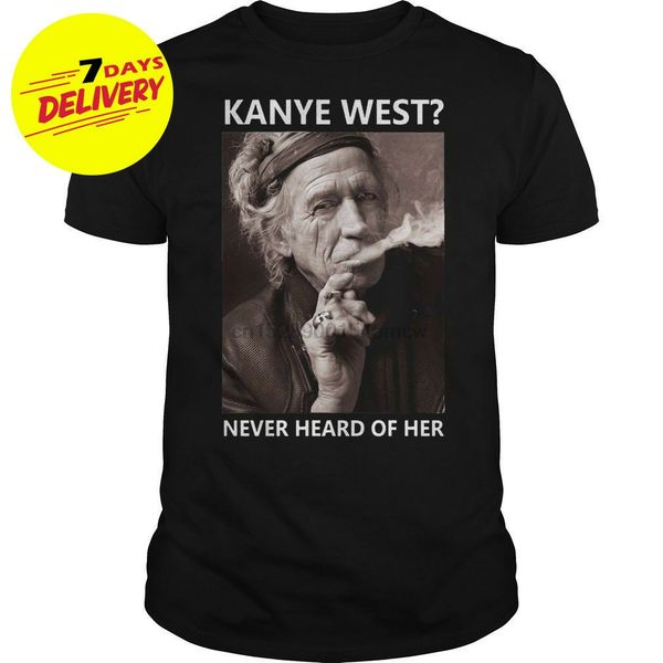 kanye west t shirt keith richards kanye west never heard of her t shirt s-3xl
kanye west t shirt keith richards kanye west never heard of her t shirt s-3xl