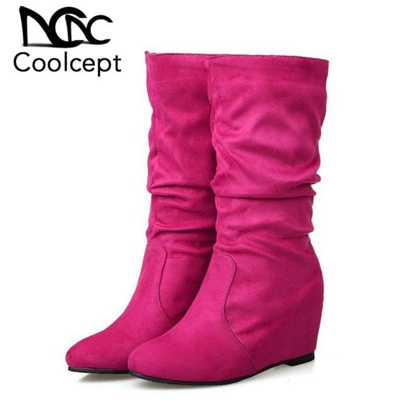 coolcept women slip on wedges winter mid calf boots pointed toe high heels warm short boots party shoes women size 34-43, Black
coolcept women slip on wedges winter mid calf boots pointed toe high heels warm short boots party shoes women size 34-43, Black
