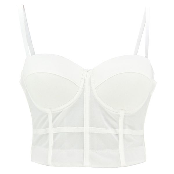 fashion mesh push up bralet women's corset bustier bra night club party long cropped vest plus size, White
fashion mesh push up bralet women's corset bustier bra night club party long cropped vest plus size, White