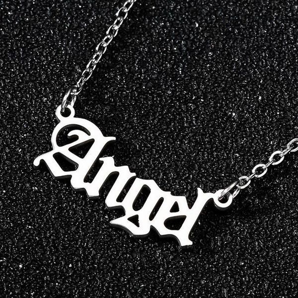 1pc gold silver color stainless steel old english babygirl angel honey pendant necklace women charm jewelry gift
1pc gold silver color stainless steel old english babygirl angel honey pendant necklace women charm jewelry gift