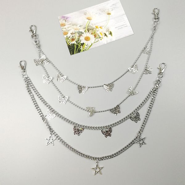 pant chains waist belts for women butterfly key chain belt jeans accessories tassel silver metal fashion ketting riem 2020 cinto, Black;brown
pant chains waist belts for women butterfly key chain belt jeans accessories tassel silver metal fashion ketting riem 2020 cinto, Black;brown
