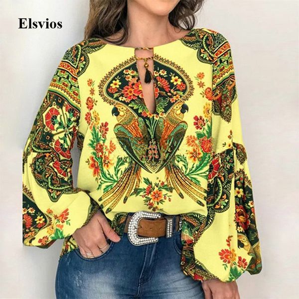 elsvios women floral print boho blouse spring autumn chic lantern sleeve blouses shirt vintage lace up tassel o neck blusa 200924, White
elsvios women floral print boho blouse spring autumn chic lantern sleeve blouses shirt vintage lace up tassel o neck blusa 200924, White