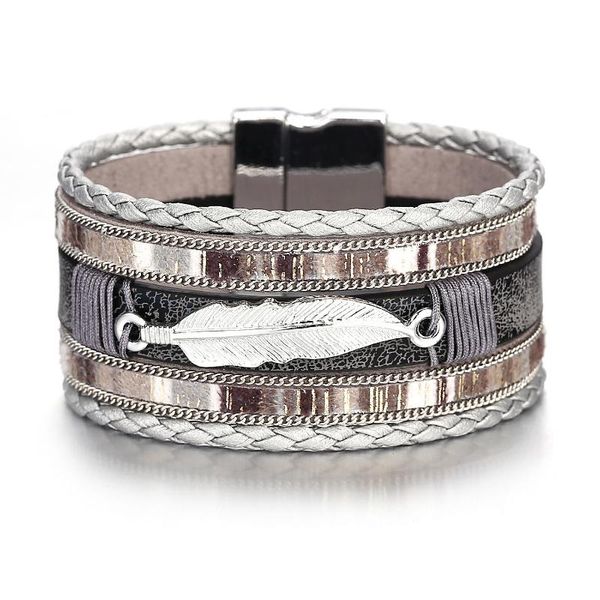 new fashion european and american bracelets bohemian leaf braided leather bracelet, Golden;silver
new fashion european and american bracelets bohemian leaf braided leather bracelet, Golden;silver