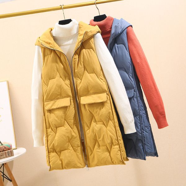 women's vests women 2021 winter large size warm soft elegant lovely hooded womens waistcoats korean style zipper leisure ladies vest, Black;white
women's vests women 2021 winter large size warm soft elegant lovely hooded womens waistcoats korean style zipper leisure ladies vest, Black;white