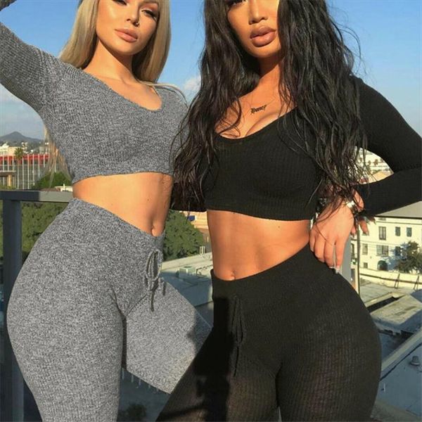 gray two piece set tracksuit knitted long sleeve crop and long pants suit autumn winter 2 piece set women 2020
gray two piece set tracksuit knitted long sleeve crop and long pants suit autumn winter 2 piece set women 2020