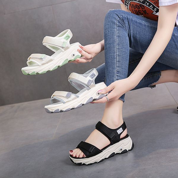 summer women sandals wedge thick sole canvas casual platform ladies shoes hook loop beach woman shoes a346, Black
summer women sandals wedge thick sole canvas casual platform ladies shoes hook loop beach woman shoes a346, Black