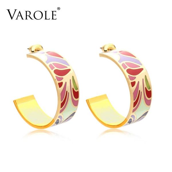varole hoop earrings for women enamel stud earring jewelry elegant filled color design jewelry, Golden;silver
varole hoop earrings for women enamel stud earring jewelry elegant filled color design jewelry, Golden;silver