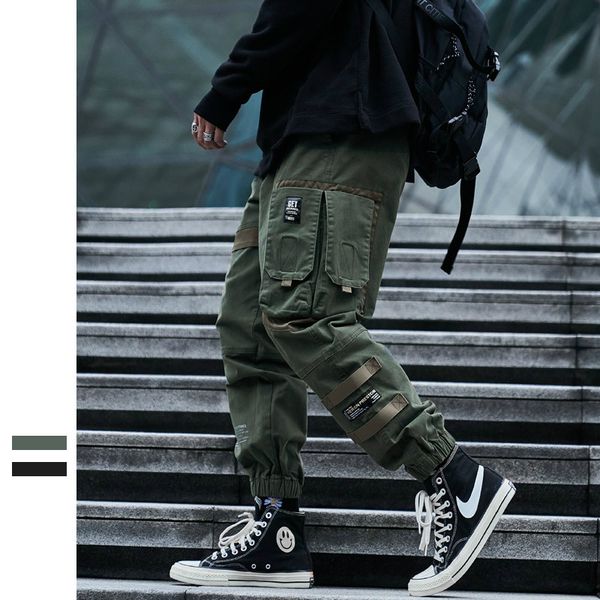 street wear cargo pants men cotton casual loose safari style many pockets pencil pants streetwear solid long with belt hot, Black
street wear cargo pants men cotton casual loose safari style many pockets pencil pants streetwear solid long with belt hot, Black