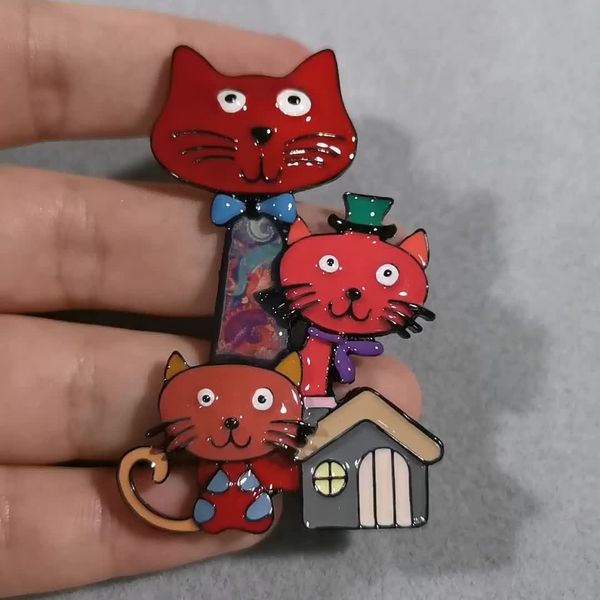 brooch of enamel brooch pins men women alloy animal cat family house brooches for suits dress banquet brooch gift funny jewelry, Gray
brooch of enamel brooch pins men women alloy animal cat family house brooches for suits dress banquet brooch gift funny jewelry, Gray