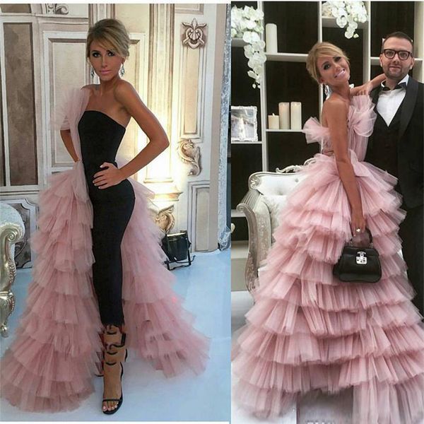 new fashion jumpsuits prom dresses with overskirt one side layered tulle skirt celebrity evening gowns women formal wear party dress, Black;red
new fashion jumpsuits prom dresses with overskirt one side layered tulle skirt celebrity evening gowns women formal wear party dress, Black;red