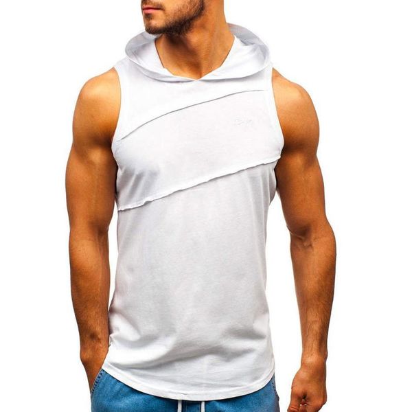 men' tank men fitness hoodies sleeveless bodybuilding tee shirt stringer male workout hooded vest sportswear muscle clothing, White;black
men' tank men fitness hoodies sleeveless bodybuilding tee shirt stringer male workout hooded vest sportswear muscle clothing, White;black