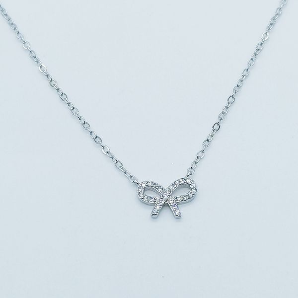 infinite lovely bow knot sterling silver necklace collar bone s925 simple design
infinite lovely bow knot sterling silver necklace collar bone s925 simple design