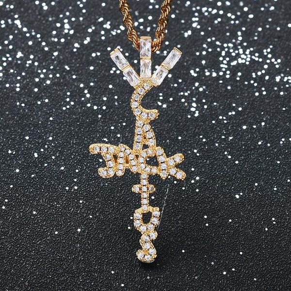hip hop alphabet necklace cactus jack cross pendant copper micro inlay zircon alphabet hip hop jewelry, Silver
hip hop alphabet necklace cactus jack cross pendant copper micro inlay zircon alphabet hip hop jewelry, Silver