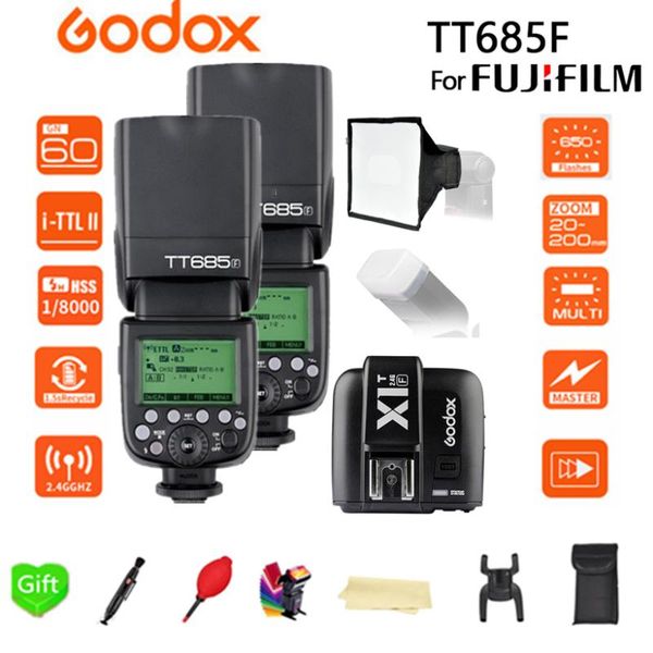 flashes 2*godox685f685 flash 2.4g hss 1/8000 sl gn60 wireless speedlite + x1t-f transmitter gift for fuji camera
flashes 2*godox685f685 flash 2.4g hss 1/8000 sl gn60 wireless speedlite + x1t-f transmitter gift for fuji camera