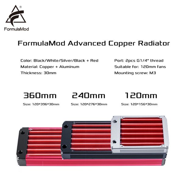 fans & coolings formulamod 360mm radiator copper 120/240/360mm 30mm thickness 120mm fan water cooling pc for
fans & coolings formulamod 360mm radiator copper 120/240/360mm 30mm thickness 120mm fan water cooling pc for