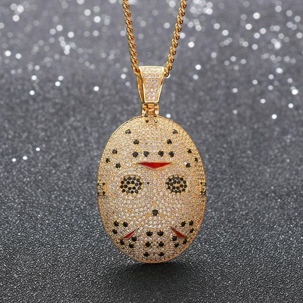 hip hop necklace movie chainsaw horror mask pendant copper micro-set zircon necklace trendy men's accessories gift, Silver
hip hop necklace movie chainsaw horror mask pendant copper micro-set zircon necklace trendy men's accessories gift, Silver
