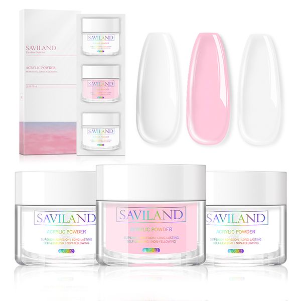 saviland acrylic powder set professional acrylic nail powder clear pink white for nail extension 3d manicure at home salon
saviland acrylic powder set professional acrylic nail powder clear pink white for nail extension 3d manicure at home salon