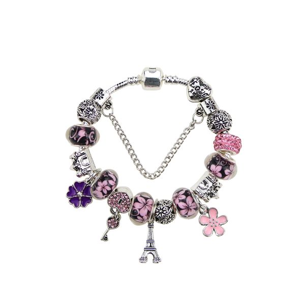 charm bracelets 2021 fashion street the eiffel tower two colors crystal/glass beads pan bangles for women christmas present, Golden;silver
charm bracelets 2021 fashion street the eiffel tower two colors crystal/glass beads pan bangles for women christmas present, Golden;silver