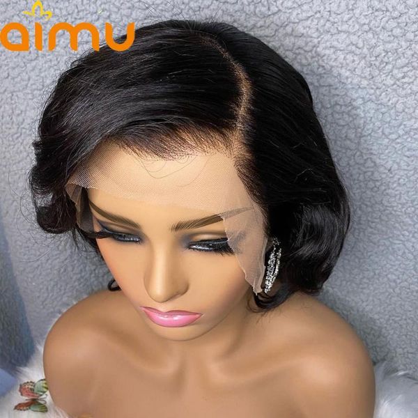 wavy pixie cut wig 13x4 lace front human hair wigs for black women glueless closure wig pre plucked hairline brazilian remy, Black;brown
wavy pixie cut wig 13x4 lace front human hair wigs for black women glueless closure wig pre plucked hairline brazilian remy, Black;brown