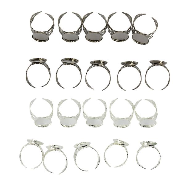 20 piece brass blank bezel filigree flower ring diy making craft jewelry, Golden;silver
20 piece brass blank bezel filigree flower ring diy making craft jewelry, Golden;silver